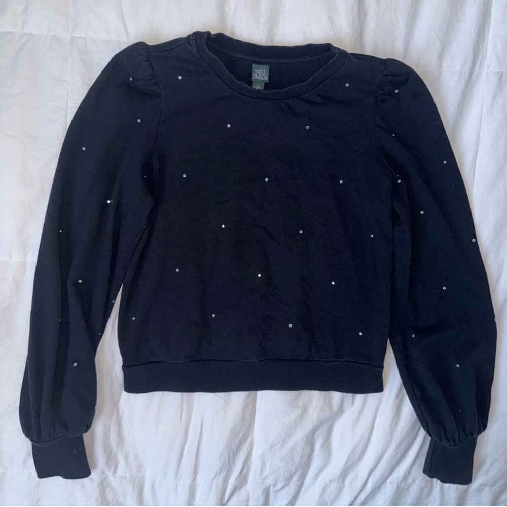 Wild Fable Embellished Black Sweatshirt Size Medium